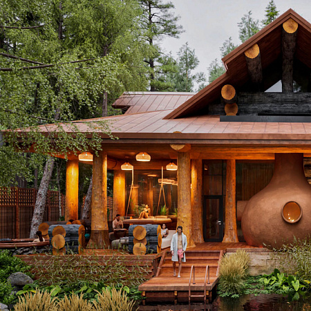 Банный комплекс “Терем”: авторская архитектура из кедра